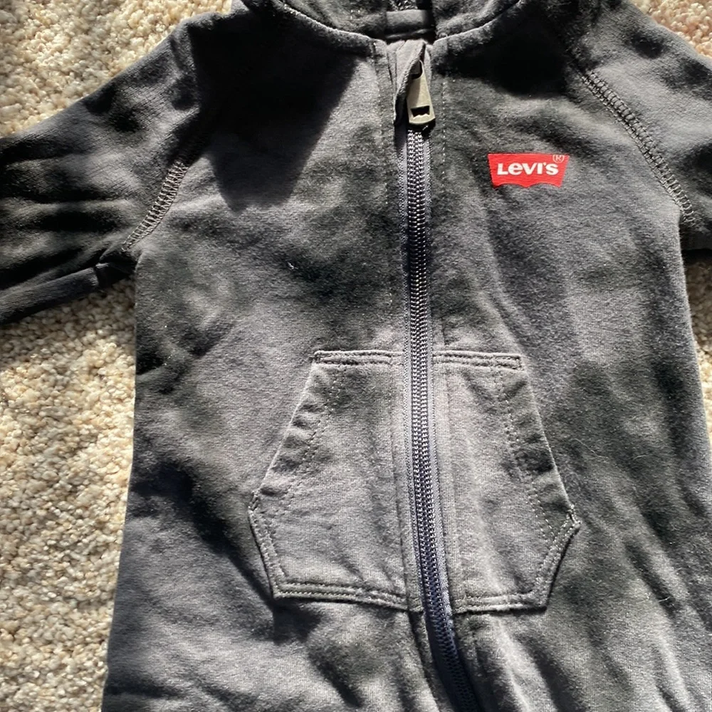 Baby Boy - 3M Levi’s Black/Grey Camo One Piece